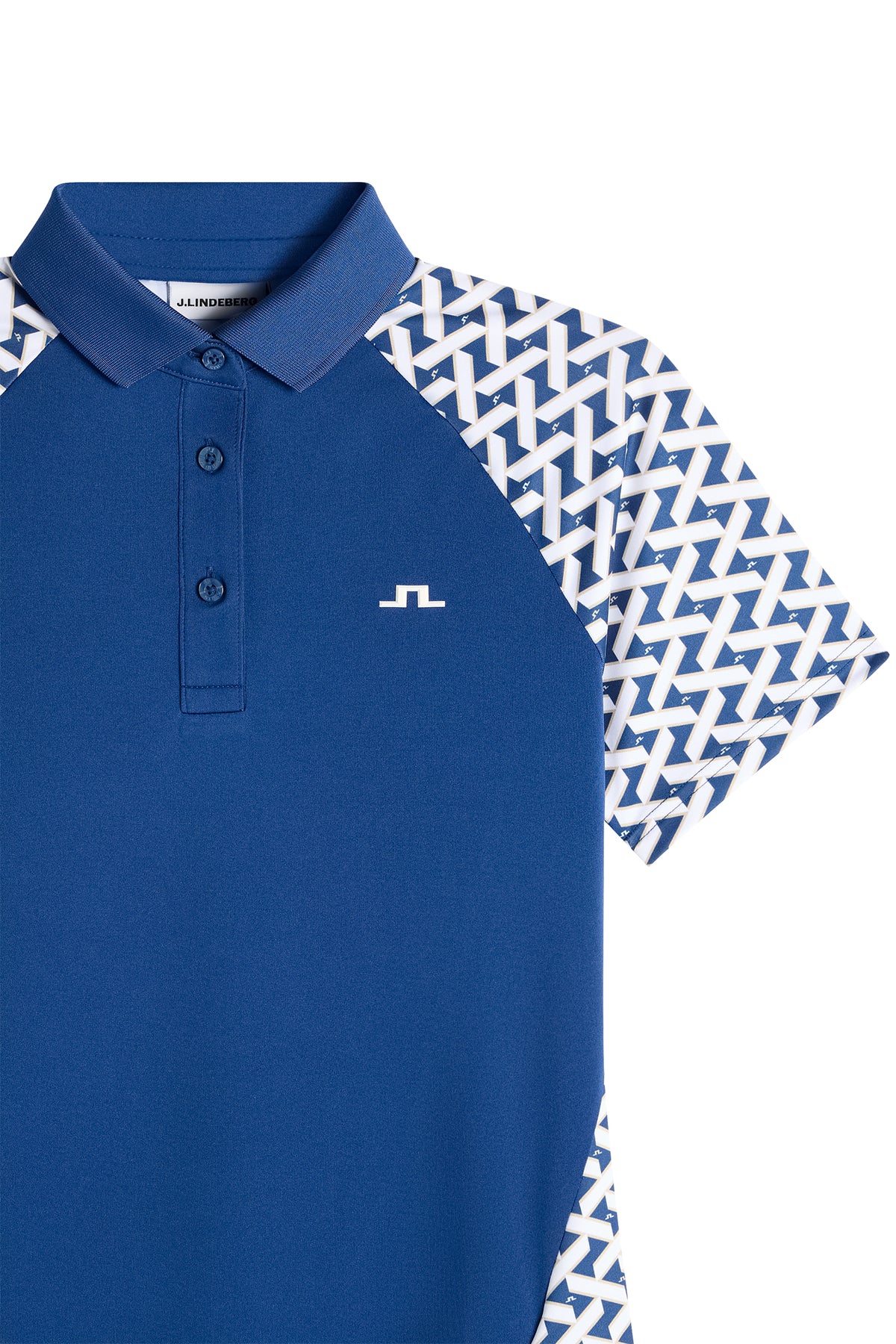 J.Lindeberg Chiara Polo - seasonal print detail on back and sleeve