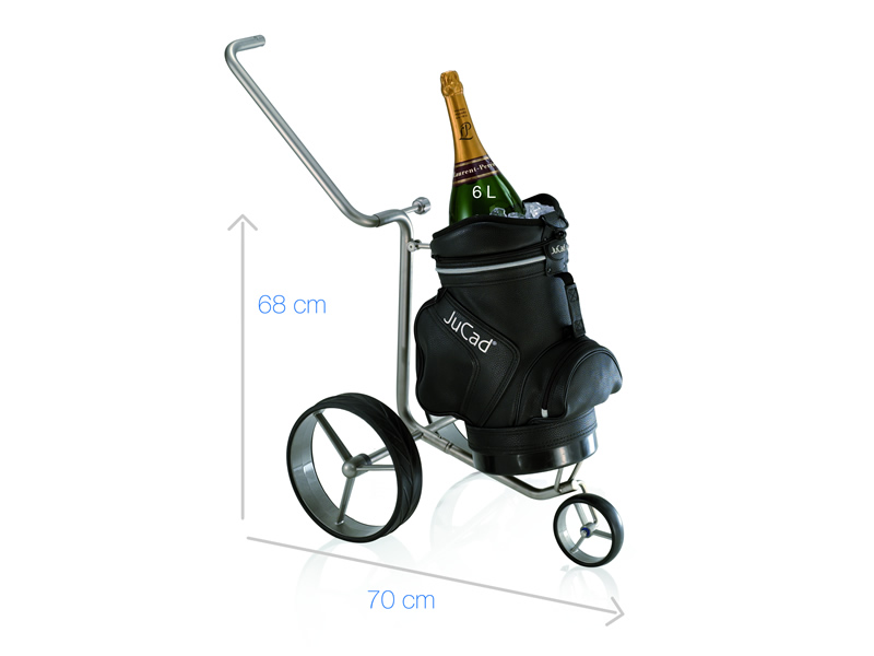 JuCad Champagne Trolley with cooling bag detail