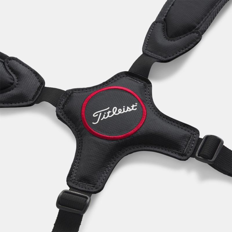 Premium adjustable double strap with integrated hip pad on Titleist Players 4 Carbon