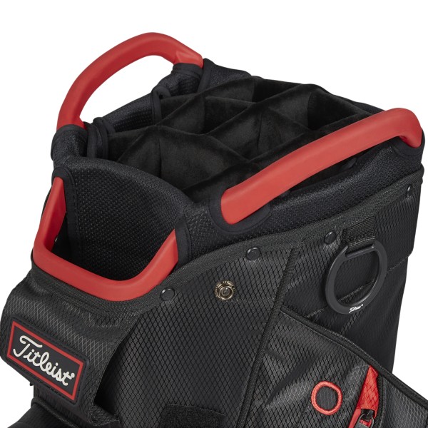 Titleist Cart 14 StaDry bag — glove Velcro patch and towel ring detail