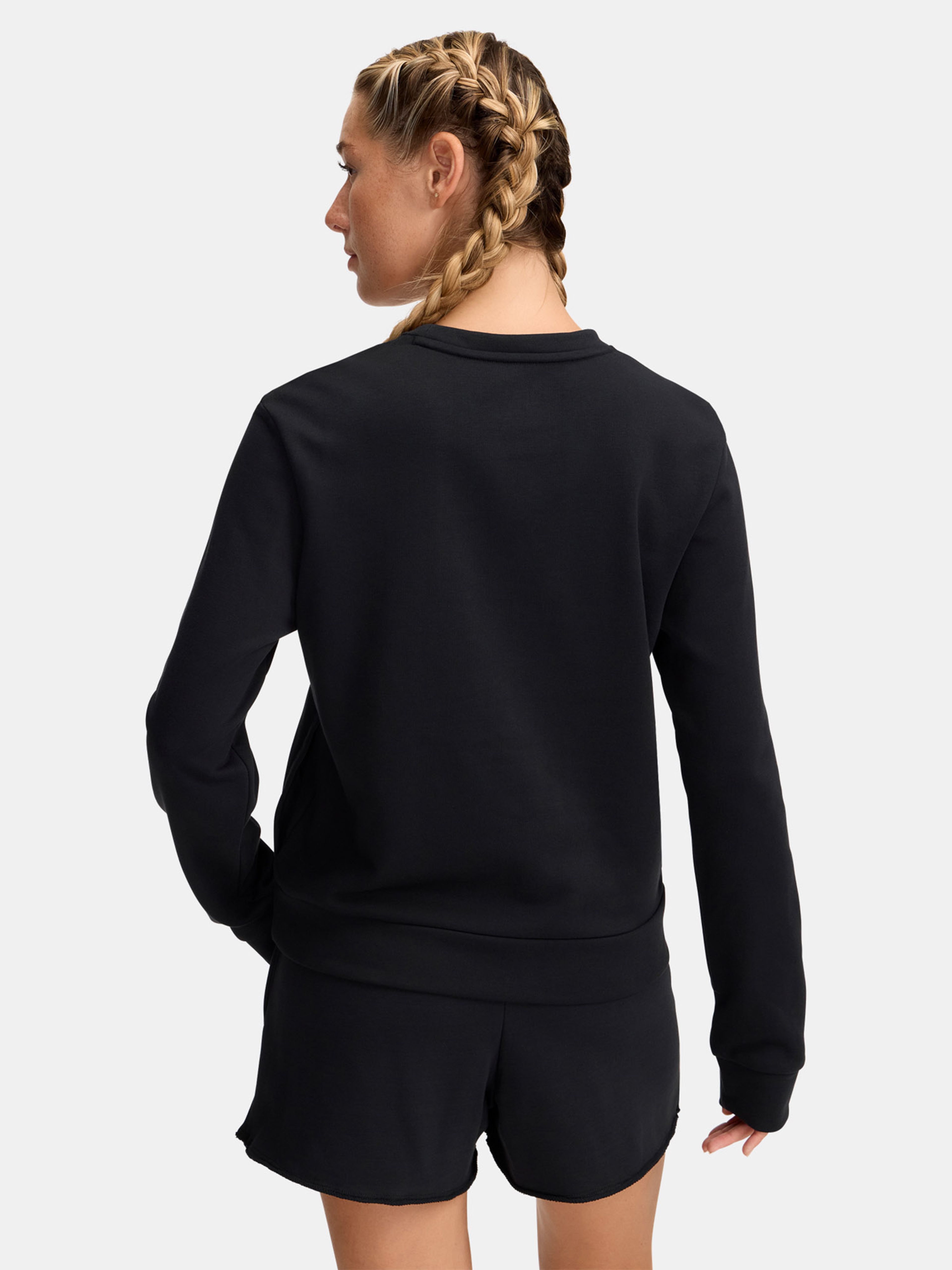 Under Armour Rival Terry Crew ladies sweatshirt – side lifestyle view