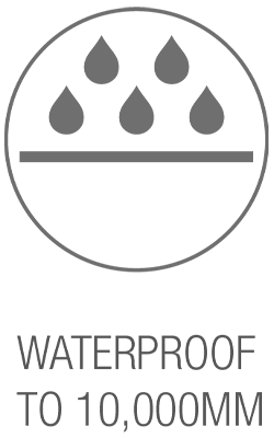 10,000mm waterproof rating icon