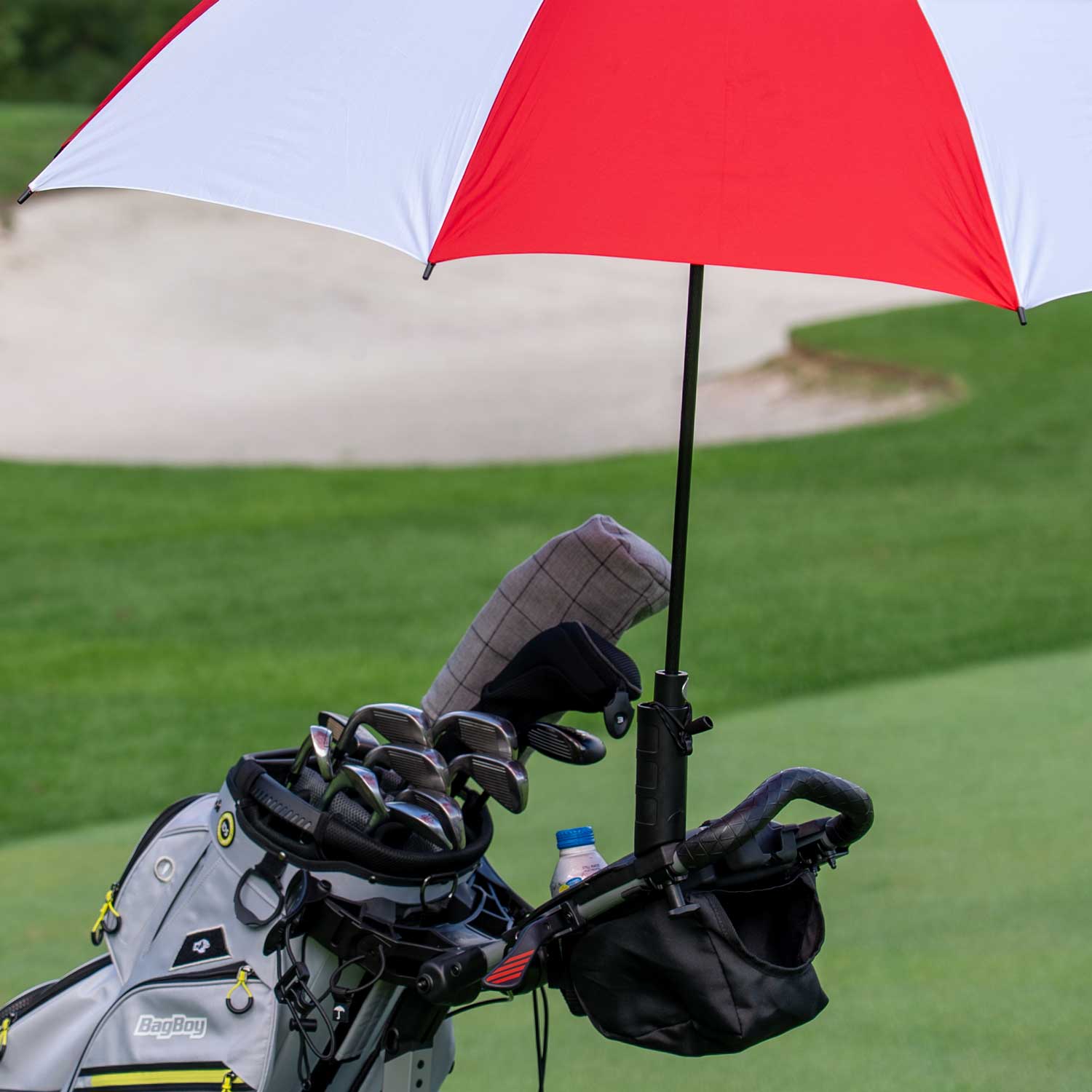 Bag Boy Nitron detachable umbrella holder with side-mount clip