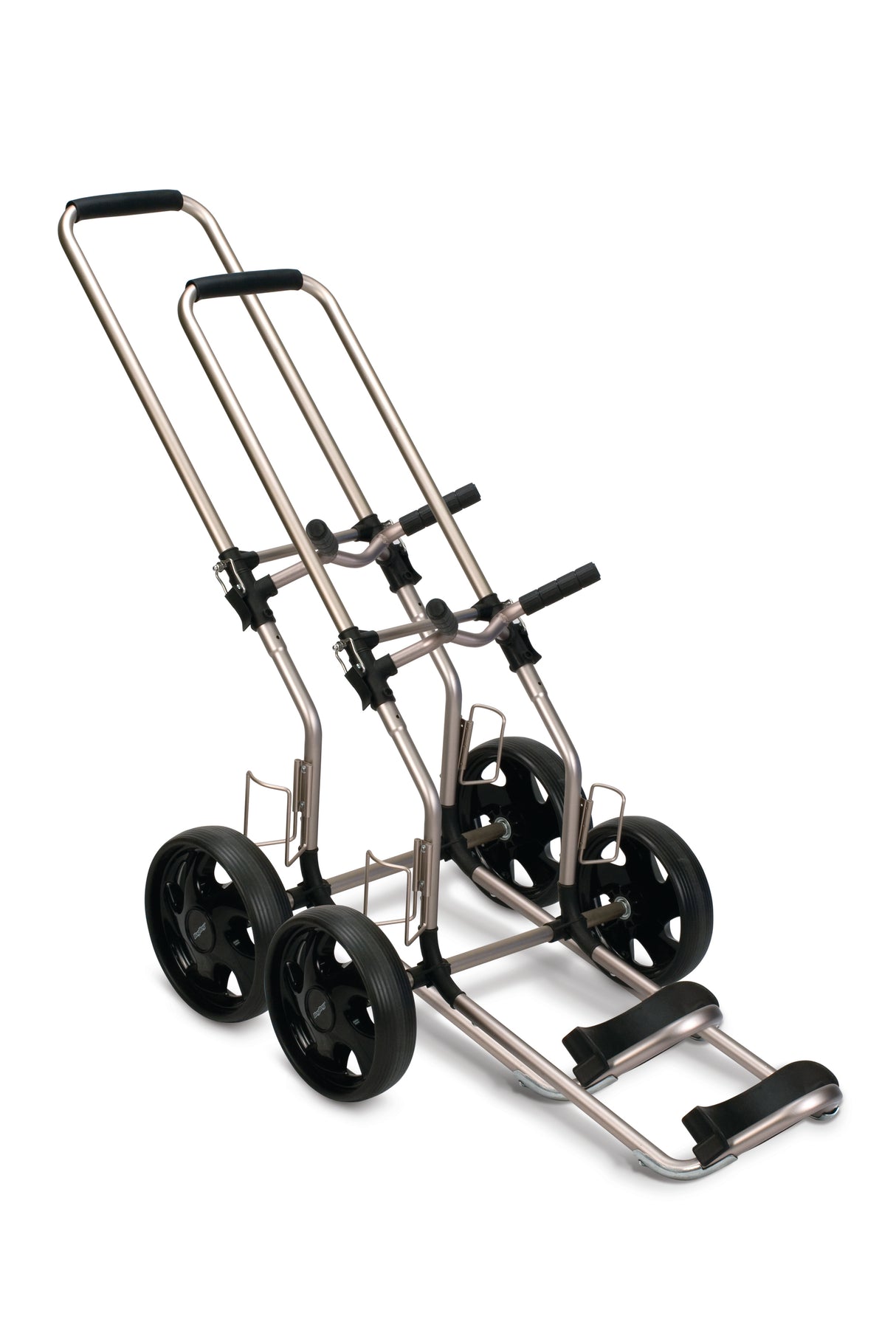 Bag Boy Rental Dual Tube trolleys stacked and nested together