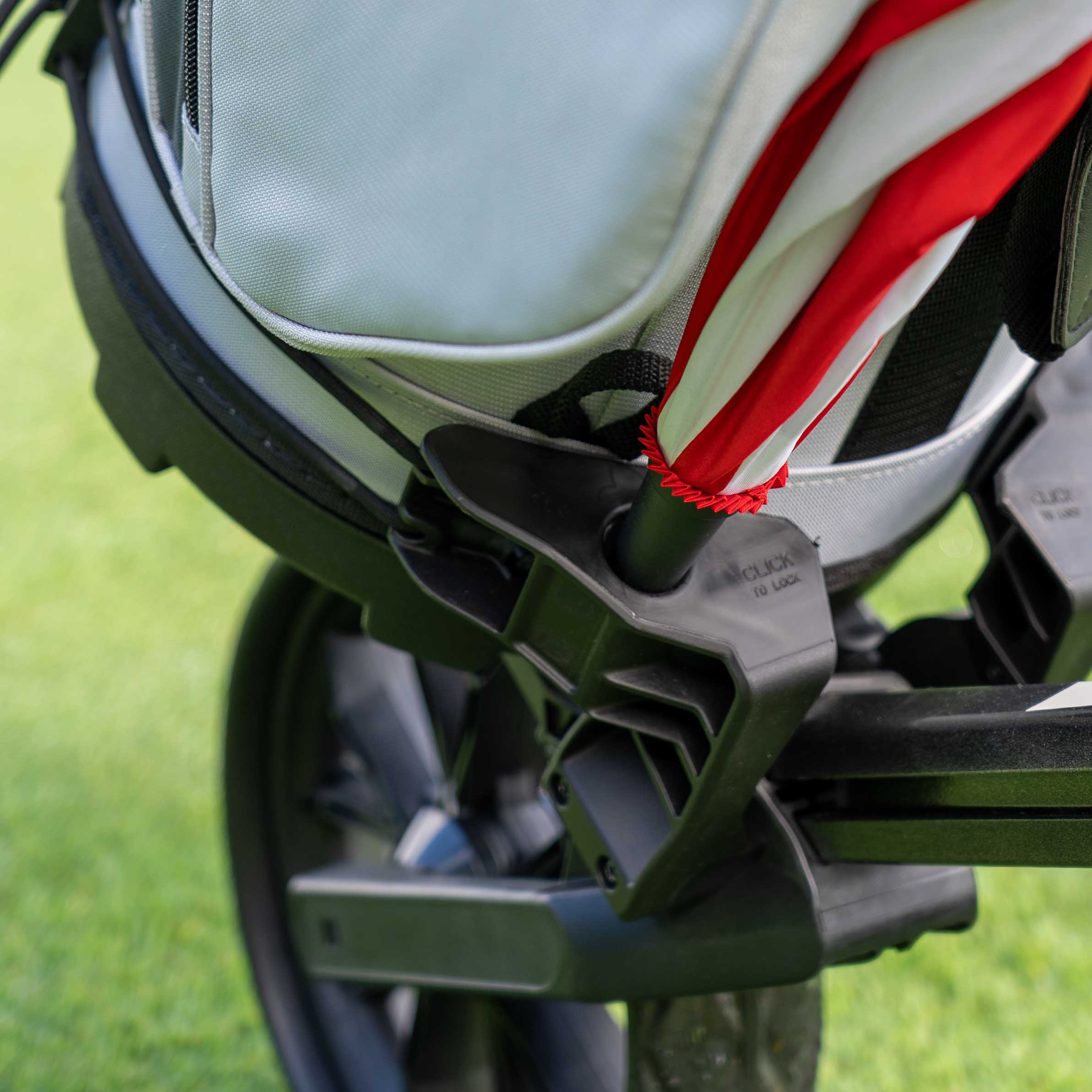 Bag Boy Slimfold — integrated umbrella storage system