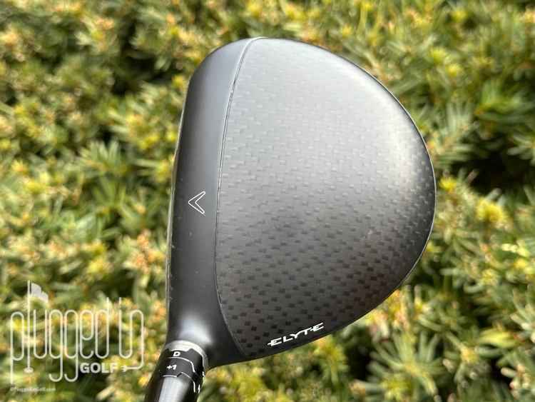 Callaway Elyte X Fairway Wood 2025 – address view showing full footprint and Thermoforged Carbon Crown