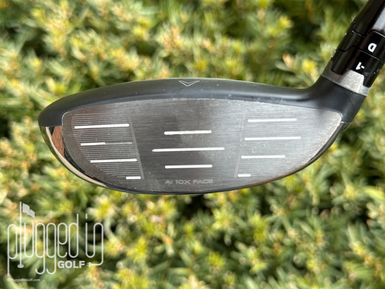 Callaway Elyte X Fairway Wood 2025 – sole and Step Sole technology detail