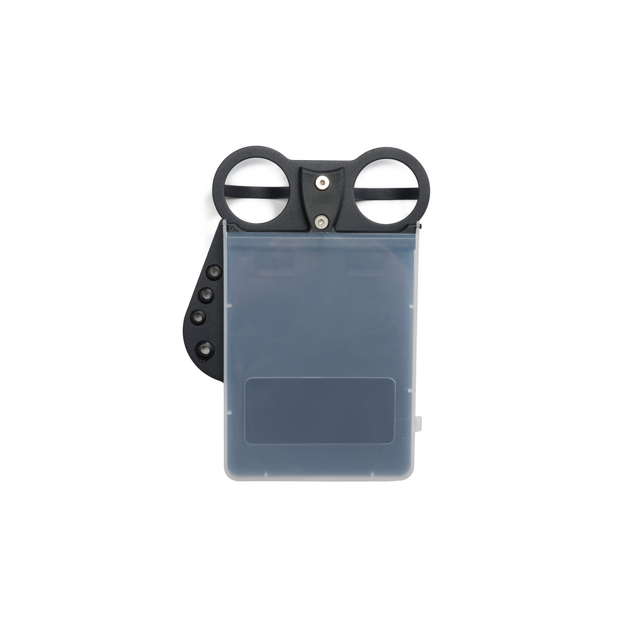 Davies Caddy Compact Score Card Holder in Black Matt finish mounted on golf trolley