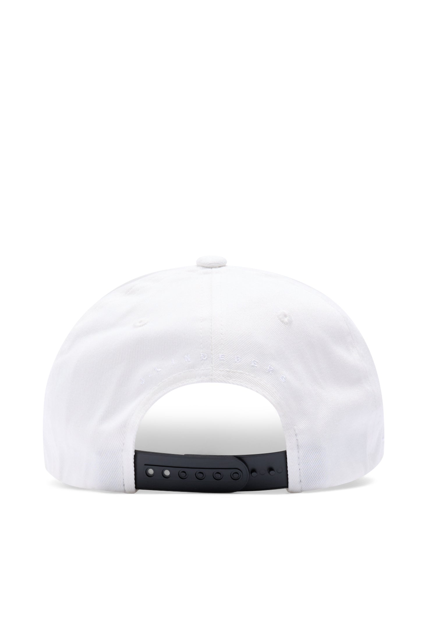 J.Lindeberg Heath Cap White – side profile showing Flexfit fit and curved brim