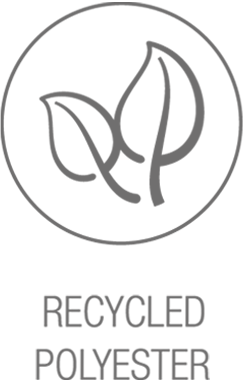 100% recycled polyester icon