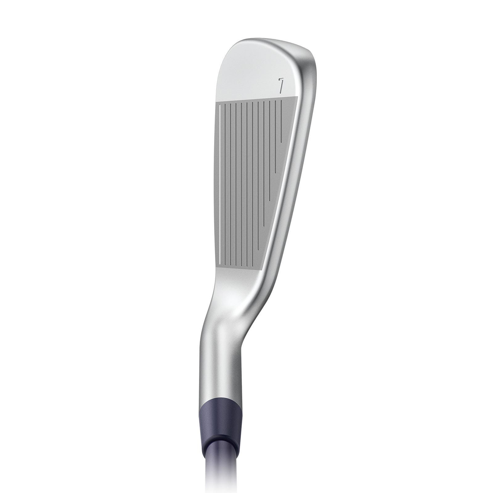 Address view of G Le4 iron at setup position