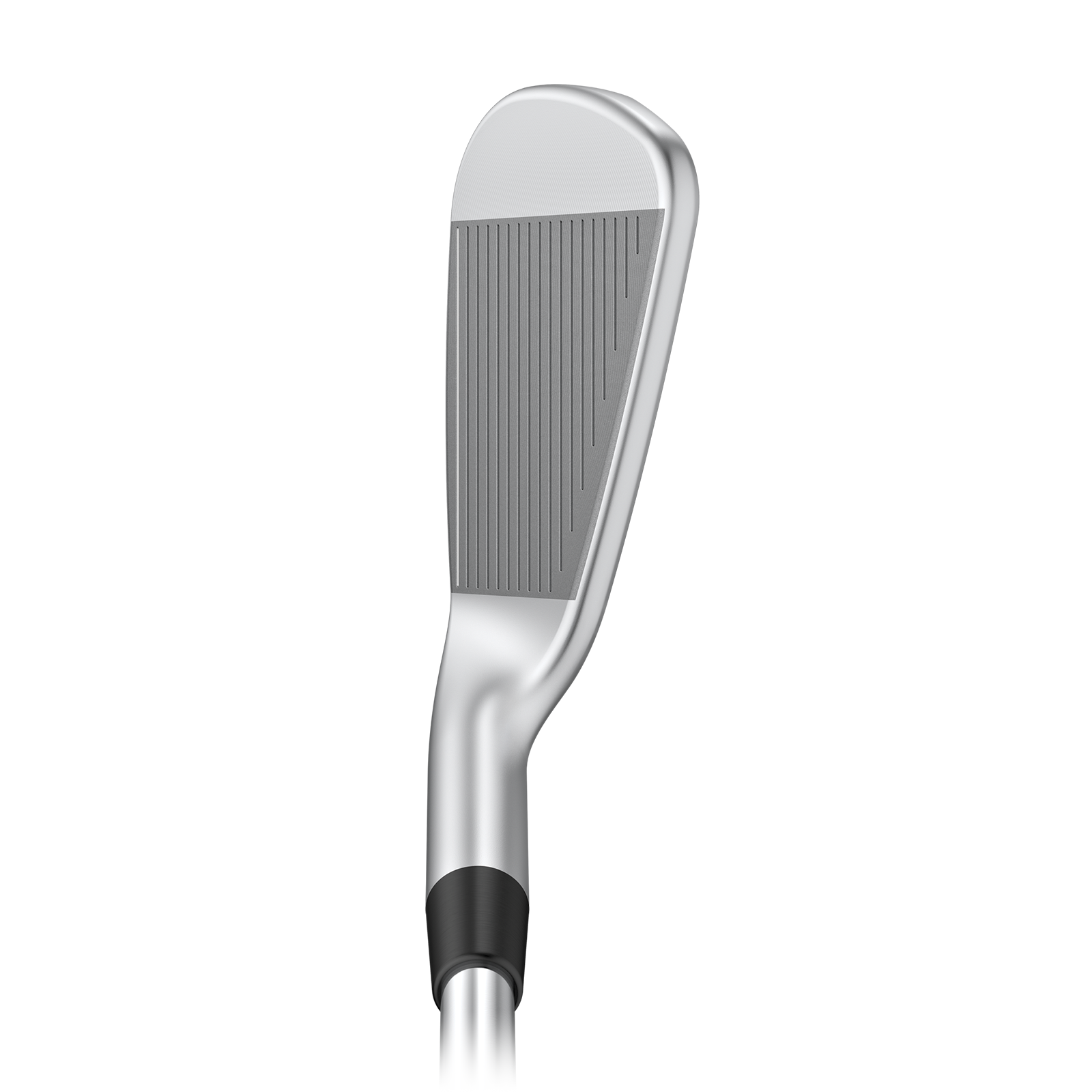 Address view of the PING i230 7-iron showing the rounded leading edge and top-line