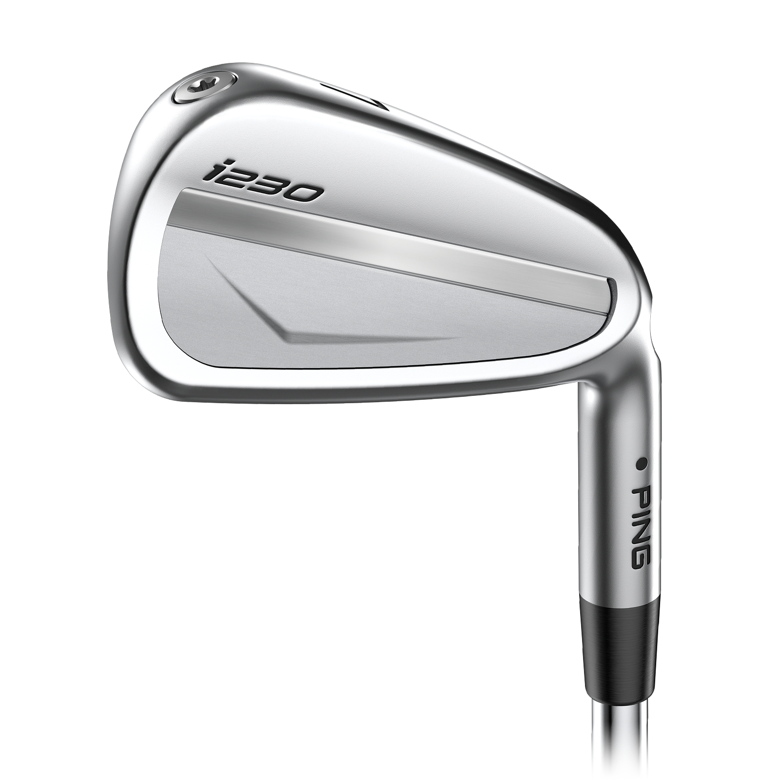 Back cavity view of the PING i230 7-iron showing perimeter weighting
