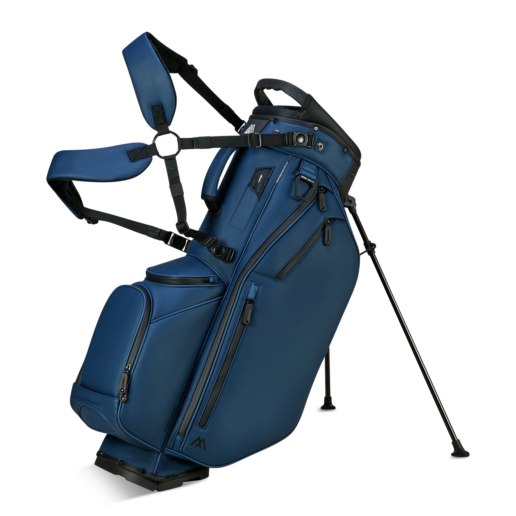 Big Max Dri Lite Hybrid Prime stand bag in taupe — SoftGuard PU premium material detail