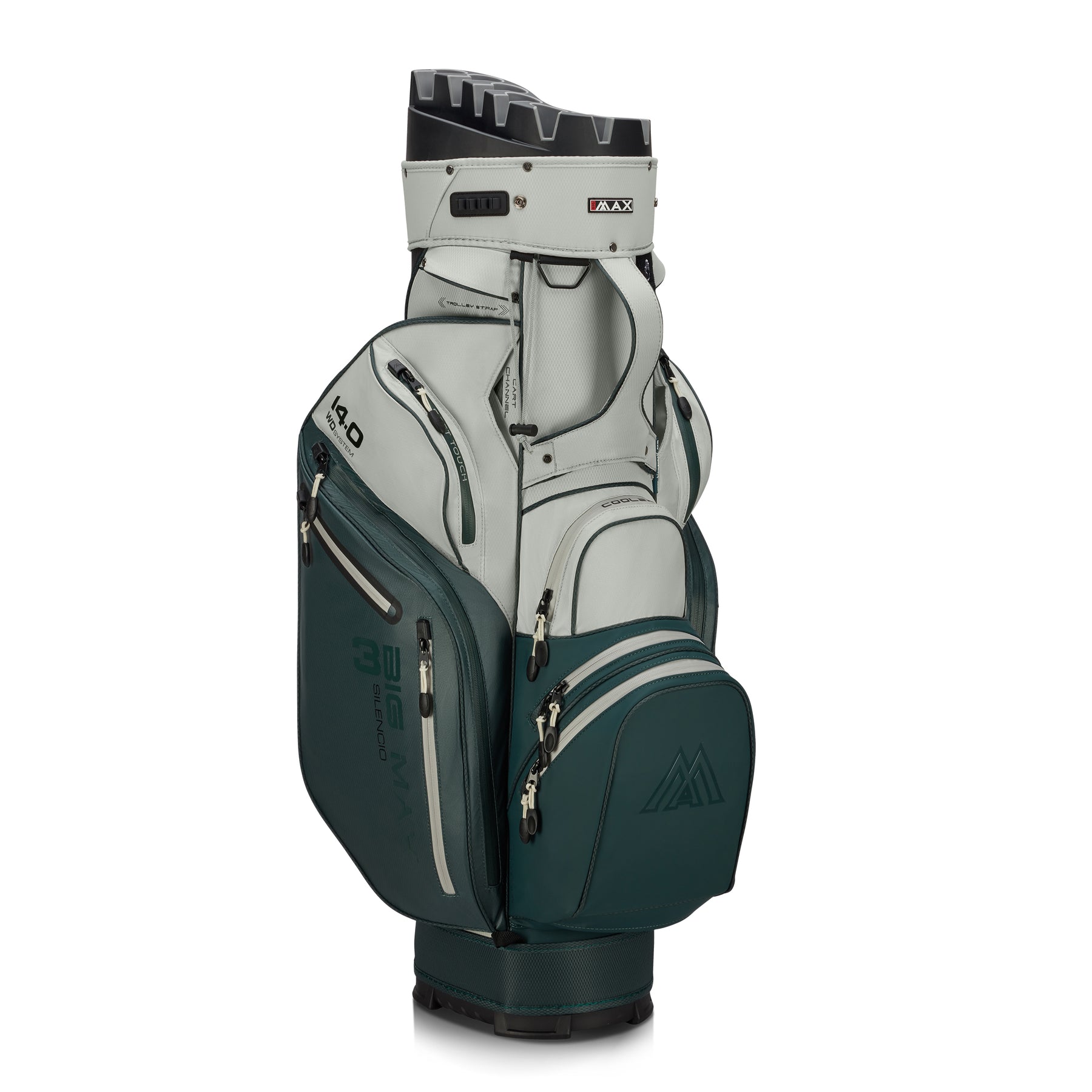 Big Max Dri Lite Silencio 3 cart bag pocket and storage detail