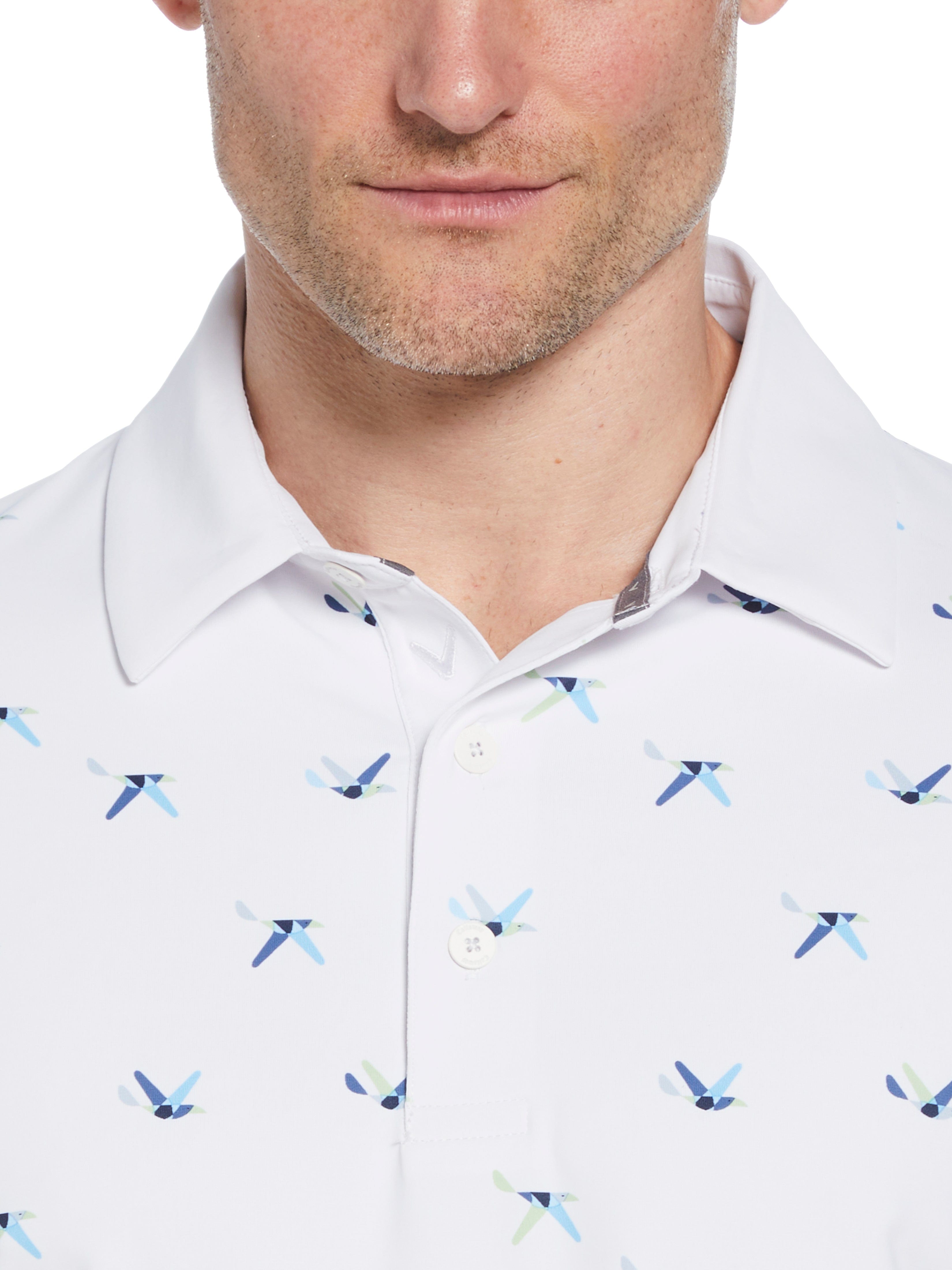 Callaway All Over Birdie Polo – fabric and comfort detail
