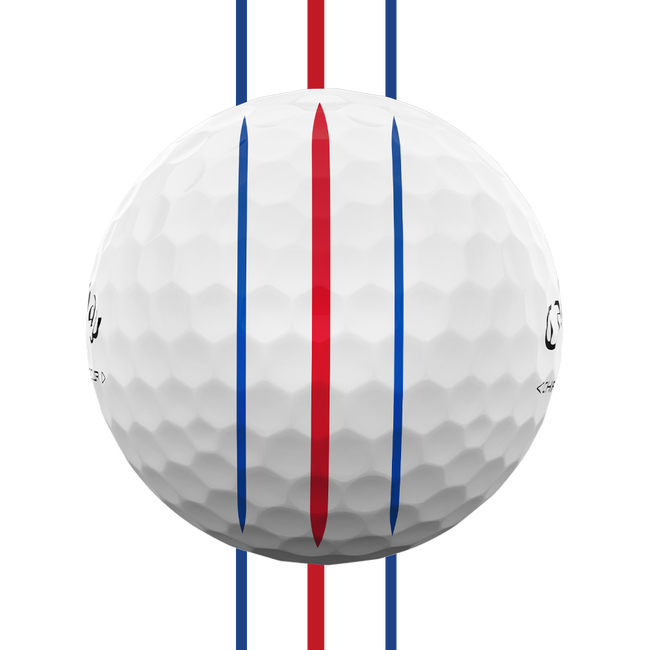 Callaway Chrome Soft Triple Track — alignment lines on ball