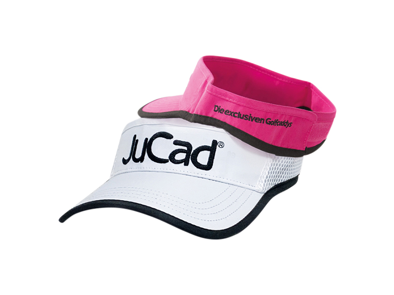 JuCad Visor white on course lifestyle view