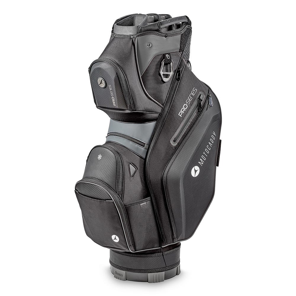 Motocaddy Pro-Series waterproof rain hood and carry handles