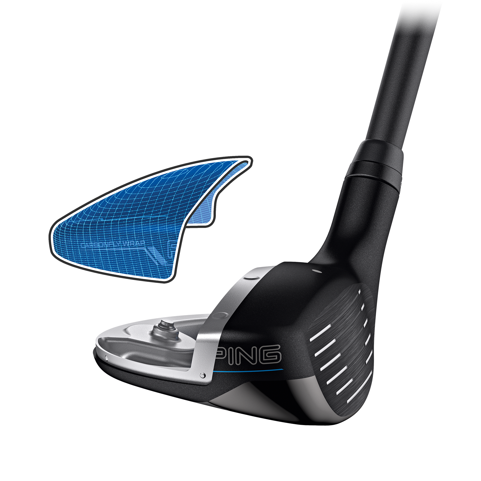 PING G440 hybrid exploded CarbonFly Wrap crown illustration
