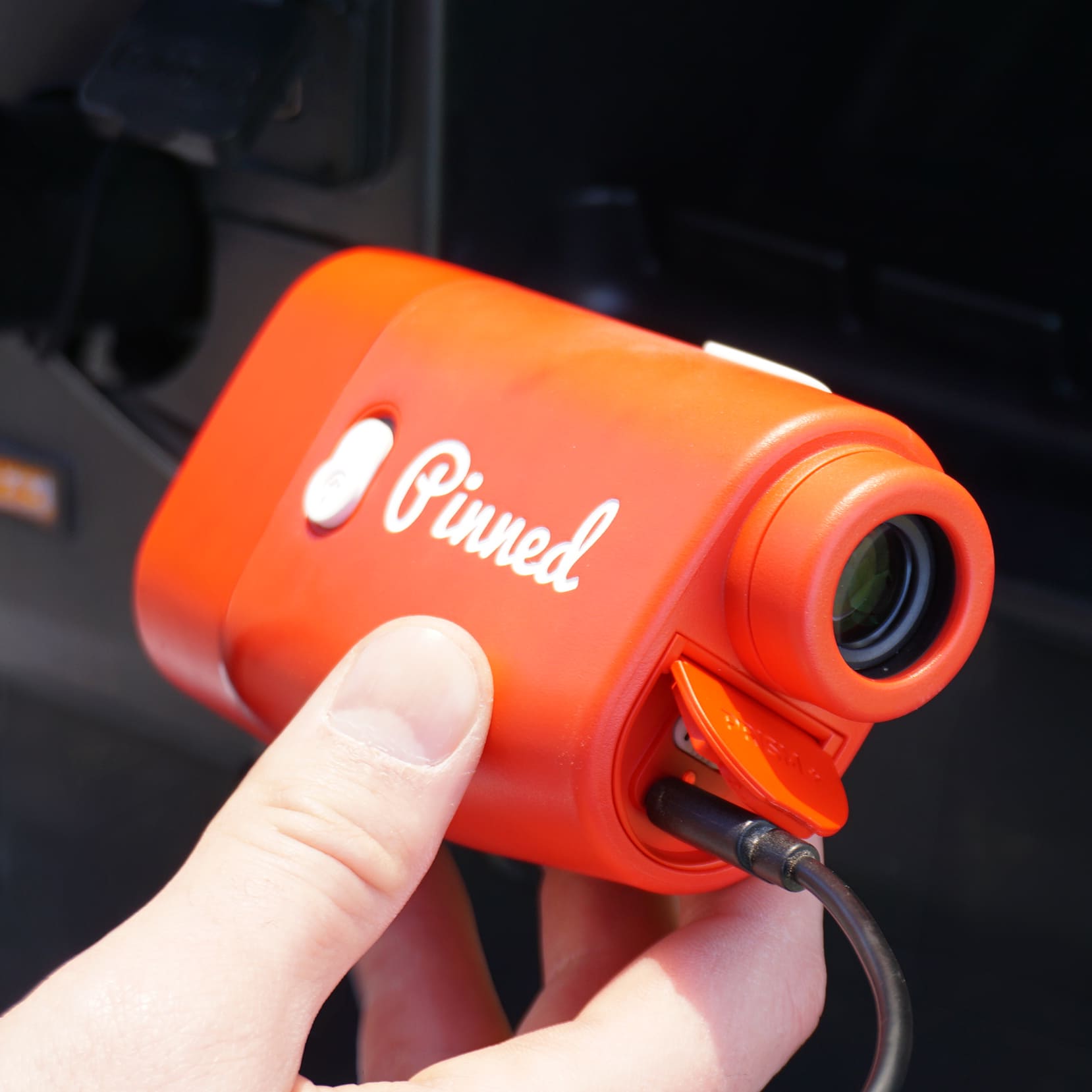 Pinned Prism+ Rangefinder charging via USB-C