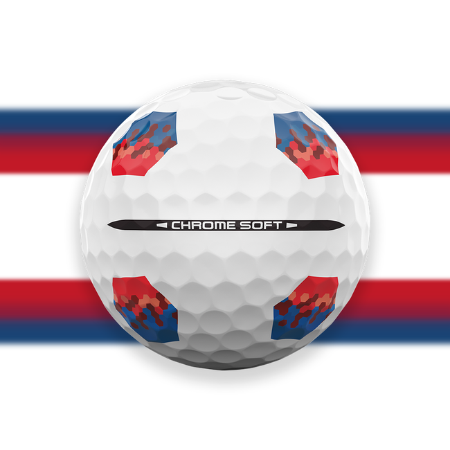 Callaway Chrome Soft 2026 TruTrack Blue/Red – alignment and roll-feedback detail