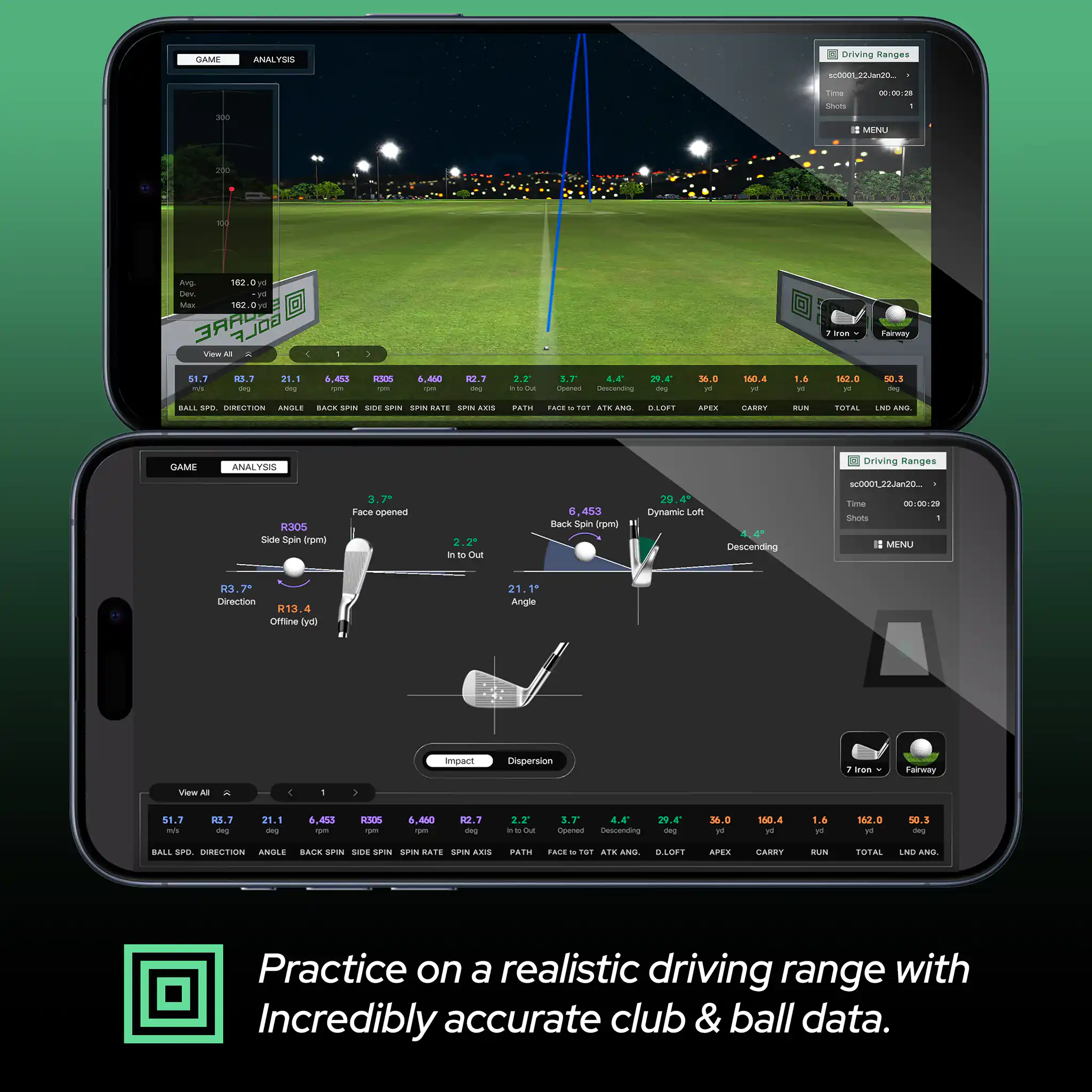 Square Golf OMNI driving range screen integration