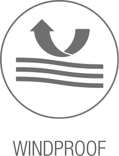 Windproof construction icon