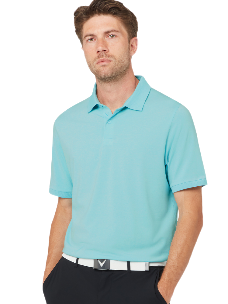 Callaway In The Details Polo – Swing Tech shoulder stretch technology detail