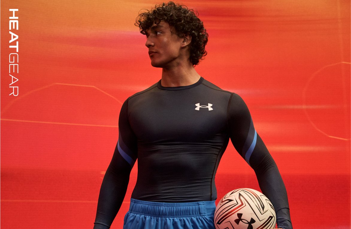 HeatGear long sleeve worn during football training