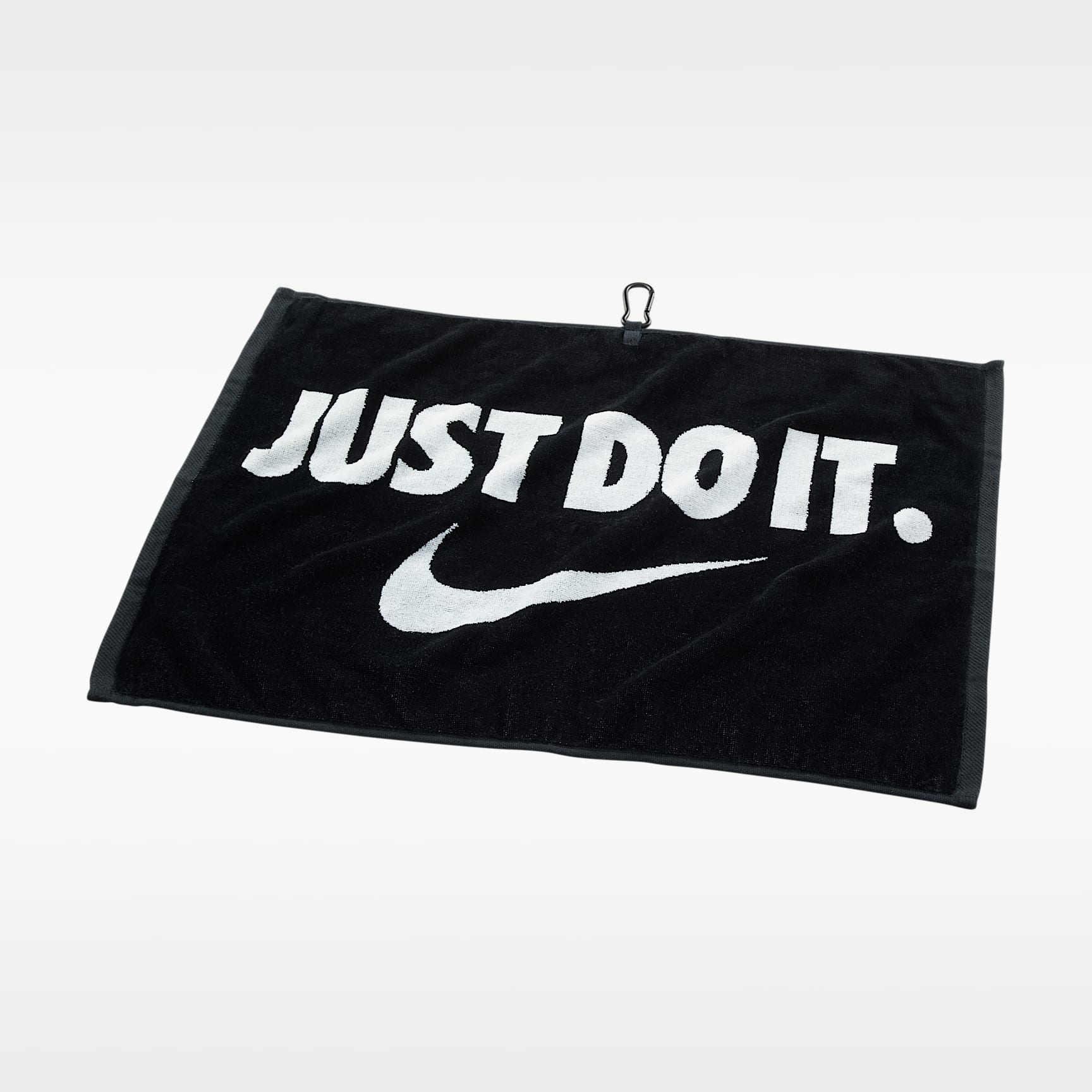 Nike Performance Golf Towel with carabiner clip for golf bag attachment