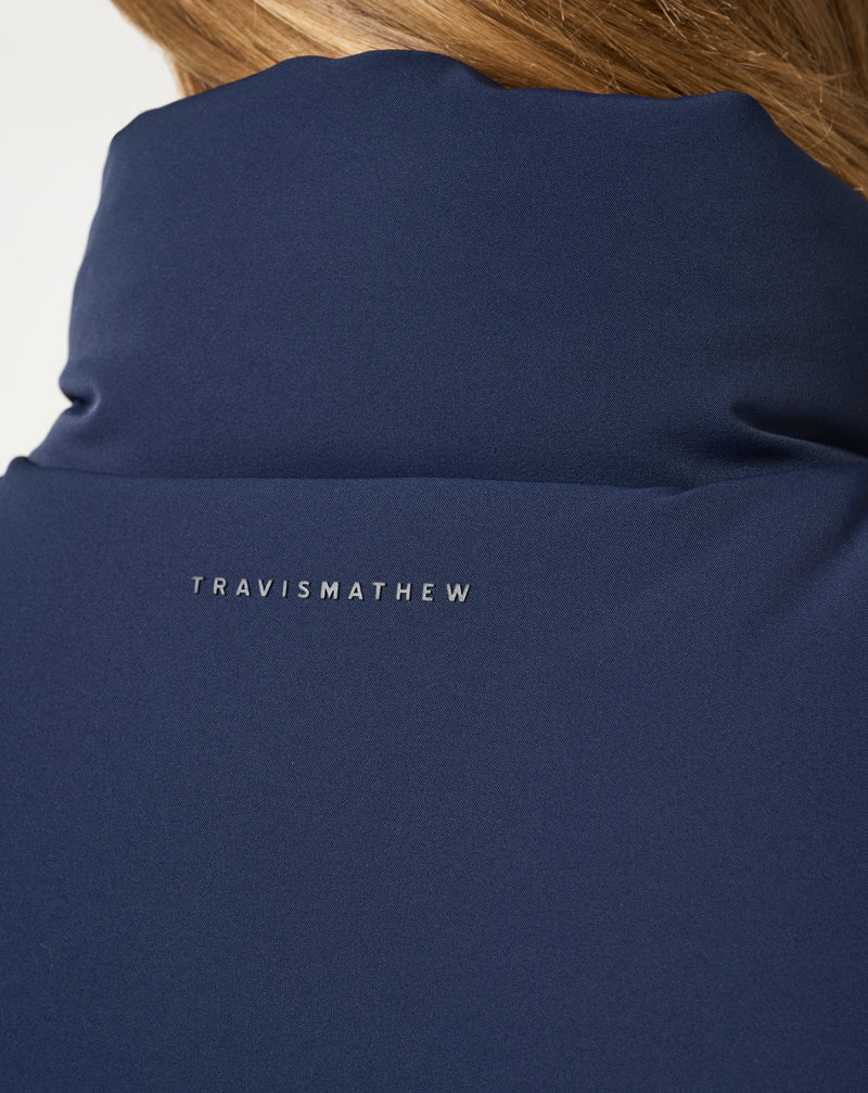 Travis Mathew Moontide Bonded Vest 2.0 – adjustable bungee hem and zip pockets