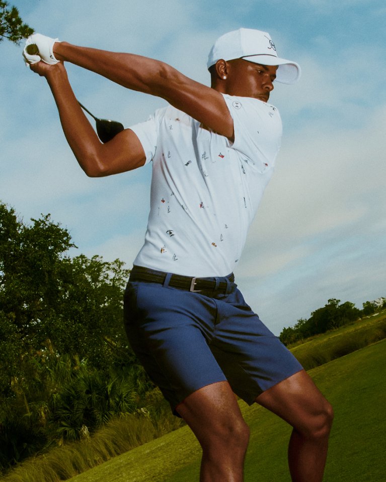 UA ArmourDry Printed Polo on-course performance