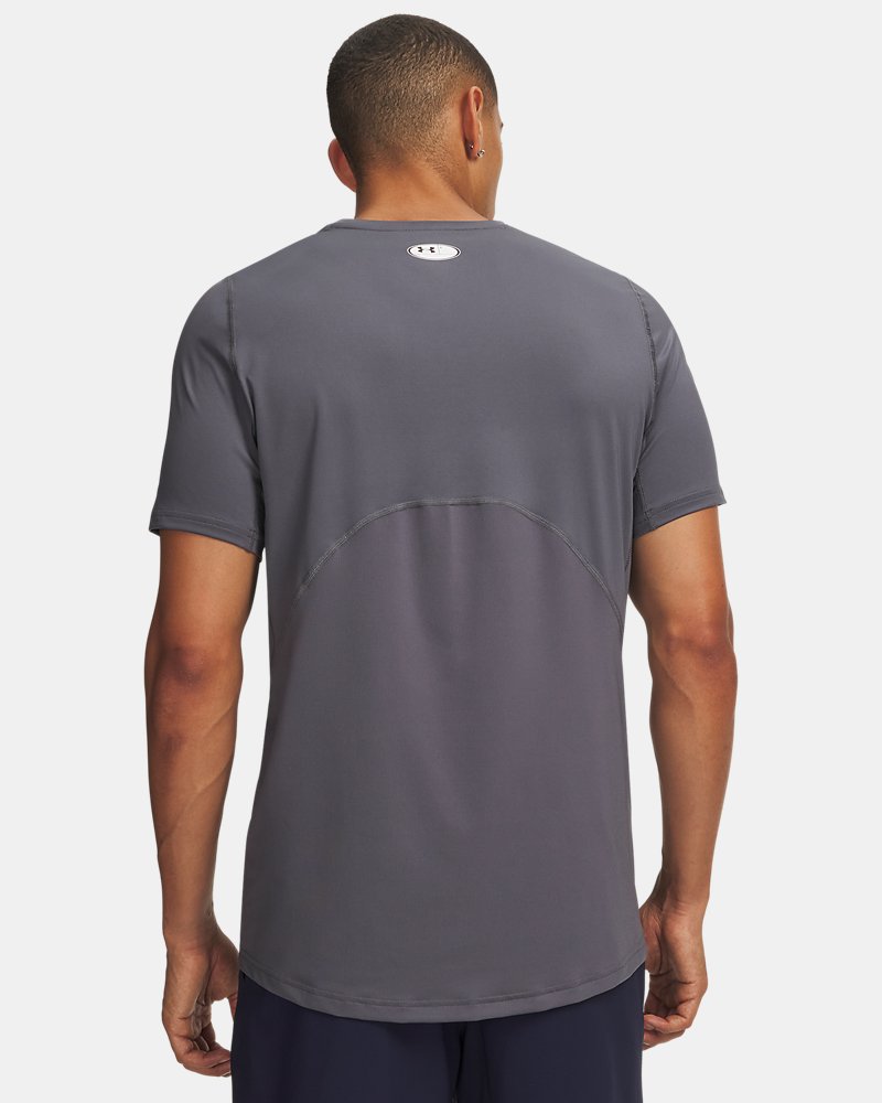 Under Armour HeatGear Fitted Short Sleeve – Back view showing mesh ventilation panels