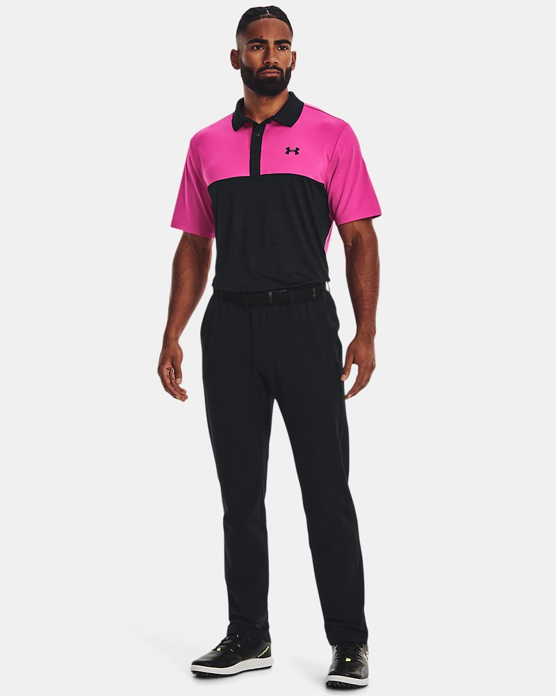 Under Armour Performance 3.0 Color Block polo – side detail showing 4-way stretch fabric