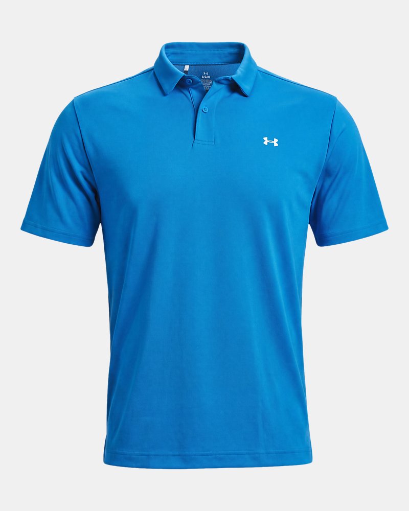 Under Armour Tee To Green Pique polo – front view, aegean blue