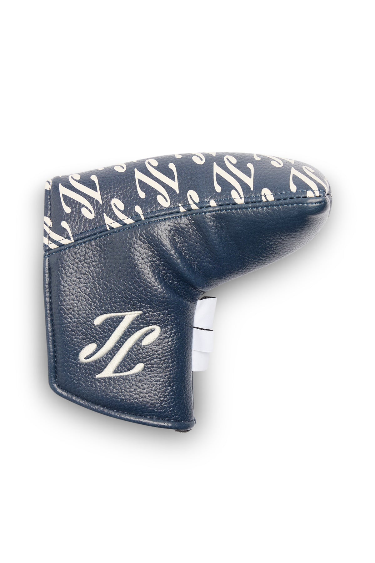 J.Lindeberg Blade Putter Cover Print Cardi Ligature Navy &ndash; front view