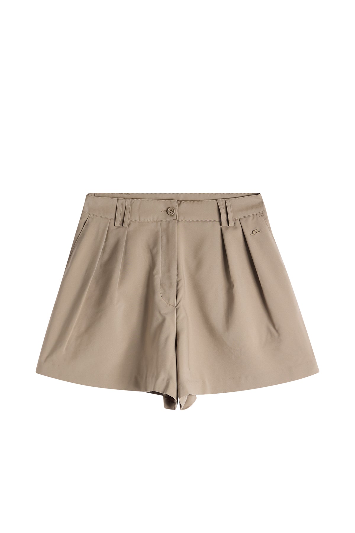 J.Lindeberg Carmen Shorts Brindle – high-rise waist and silhouette detail