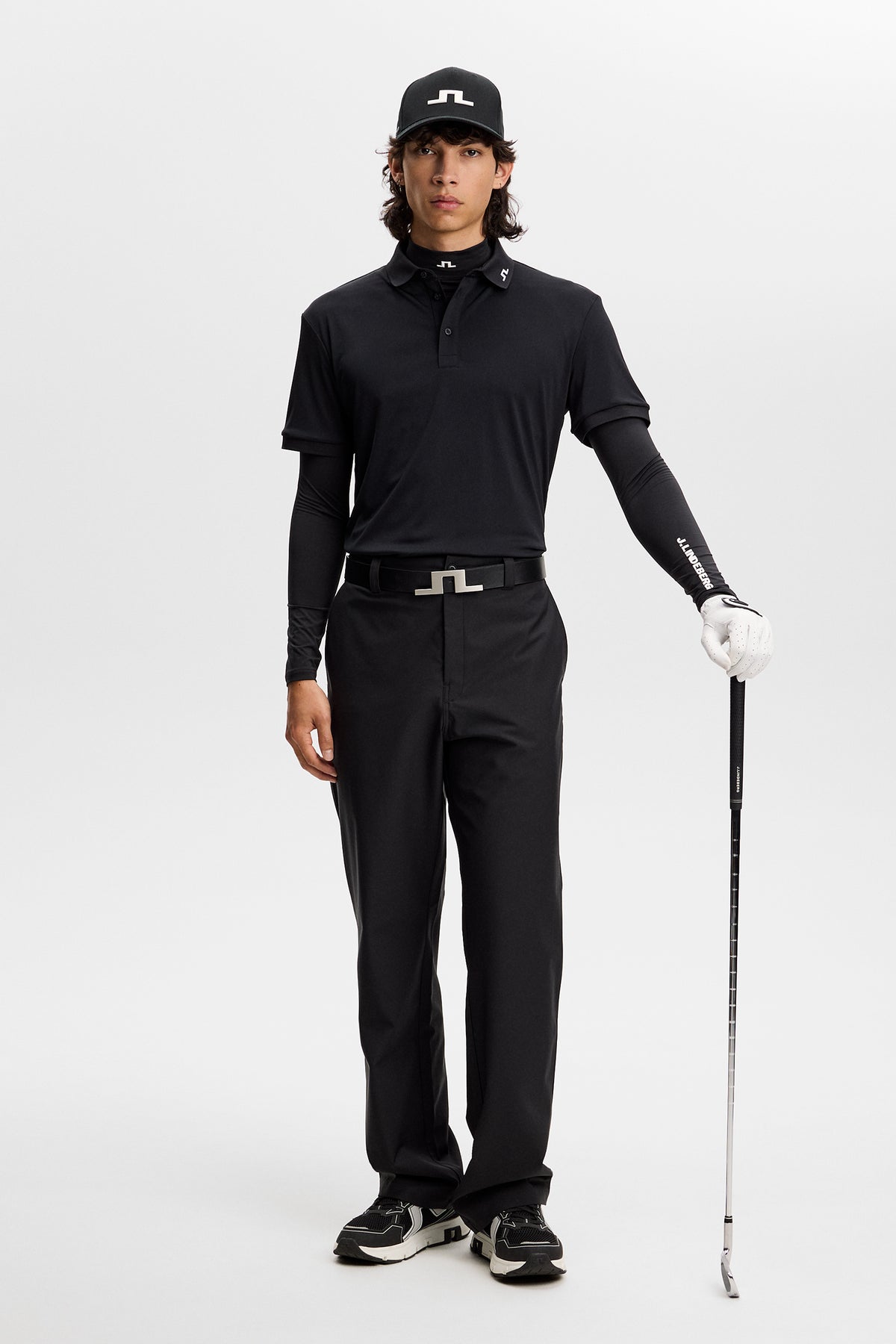 J.Lindeberg KV Polo Brindle - regular fit collar and placket construction