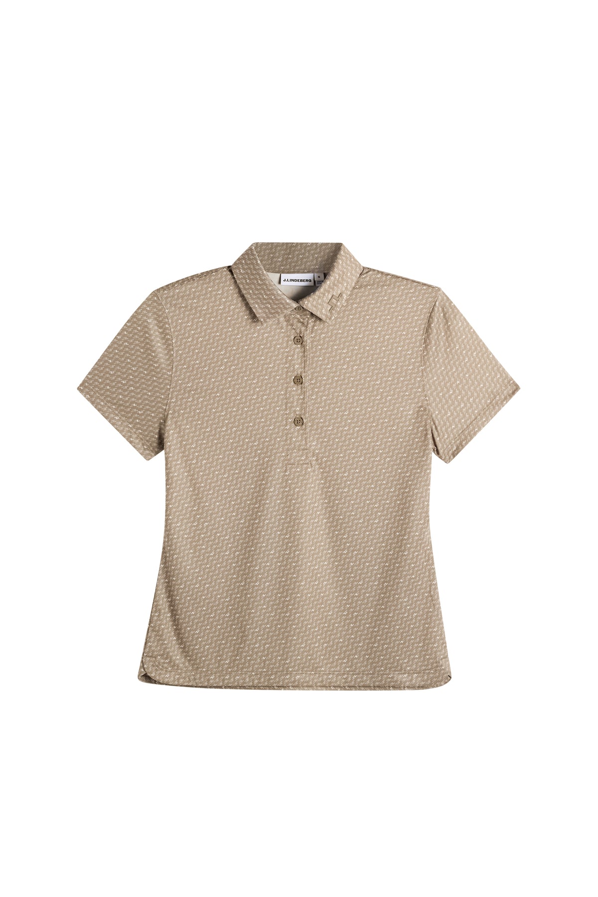 J.Lindeberg Caitlyn Polo Bias Bridge Micro Brindle Moon &ndash; front view