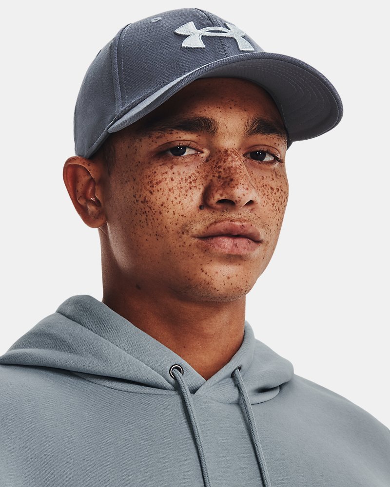 Under Armour Blitzing Low cap detail view in downpour gray