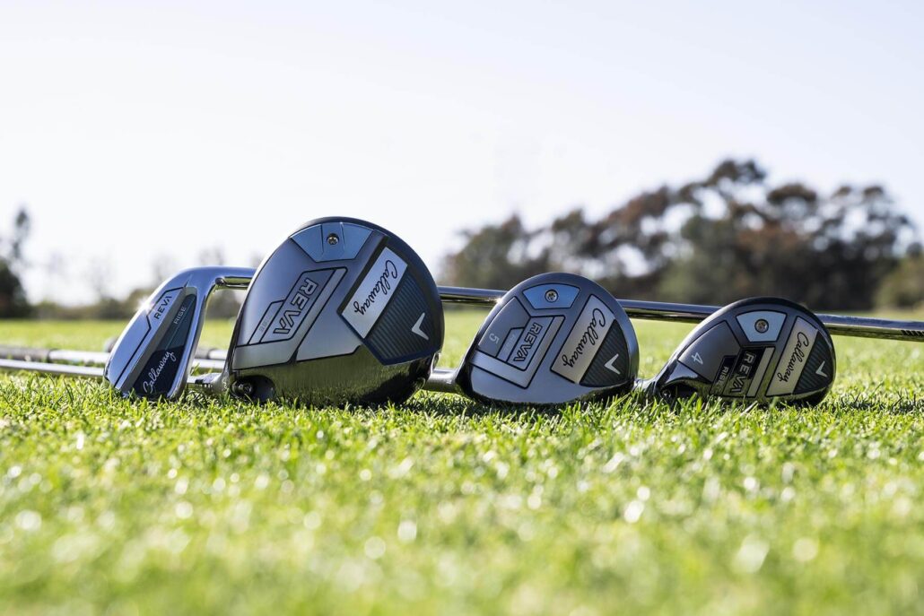 Callaway REVA Rise driver, wood, hybrid and iron on grass