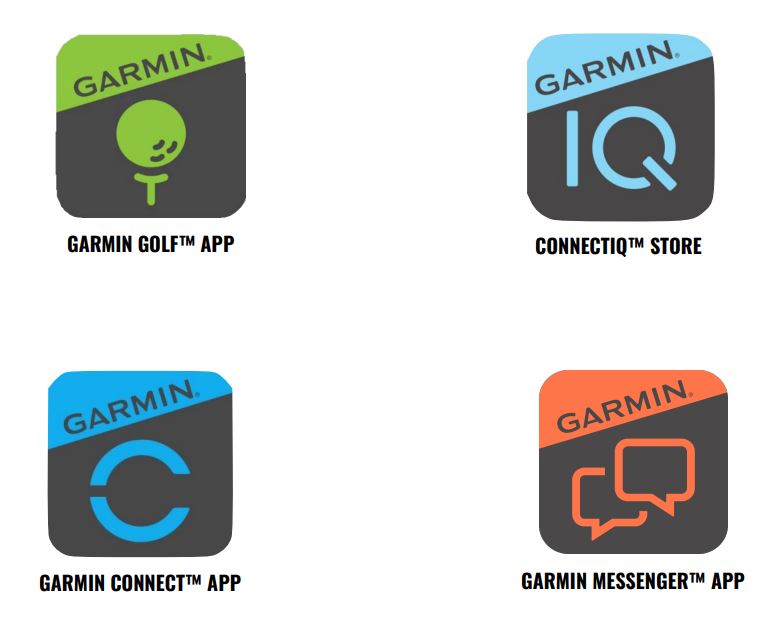 Garmin Approach S72 smartwatch connectivity and app features